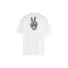 SS21 Drip Peace Geniş Kesim Gülümseme Baskılı Günlük GS Beyaz 641675TKVA18639