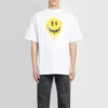 SS21 Drip Peace Geniş Kesim Gülümseme Baskılı Günlük GS Beyaz 641675TKVA18639