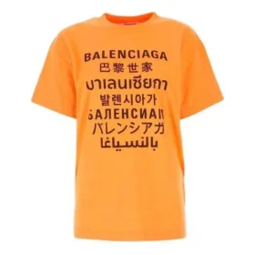 SS21 Harf Baskılı Yuvarlak Yaka Turuncu 612965TJVI37513
