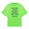 SS21 Kelime Desenli Kısa Kollu Unisex Yeşil 641614TJVI34162