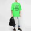 SS21 Kelime Desenli Kısa Kollu Unisex Yeşil 641614TJVI34162