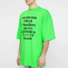 SS21 Kelime Desenli Kısa Kollu Unisex Yeşil 641614TJVI34162