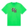 SS21 Küçük Desenli Çizgi Film Baskılı Kısa Kollu Unisex Yeşil 612966TJVM93302