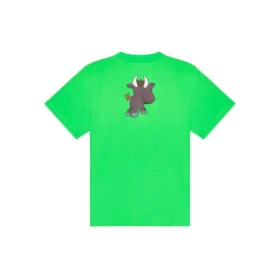 SS21 Küçük Desenli Çizgi Film Baskılı Kısa Kollu Unisex Yeşil 612966TJVM93302