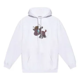 SS21 Küçük Desenli Çizgi Film Baskılı Unisex Beyaz 578135TJVE69000