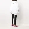 SS21 Küçük Etiketli Logo Pamuklu Kapüşonlu Kapüşonlular Beyaz 578135TJV859040