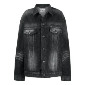 SS21 Logo Casual Düz Renkli Uzun Kollu Ceket Siyah 620746TIW435720