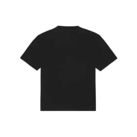SS21 Logo Desenli Yuvarlak Yaka Kısa Kollu Unisex Siyah 641655TKV711069