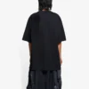 SS21 Logo Desenli Yuvarlak Yaka Kısa Kollu Unisex Siyah 641655TKV711069