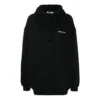 SS21 Logo Pamuklu Kapüşonlu Sweatshirt Siyah 578135TJV851070