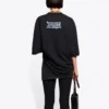 SS21 Love Bear Baskılı Tişört Siyah 641532TJVI11000