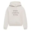 SS21 Moda Haftası Shrunk Kapüşonlu Sweatshirt Gri 657683TKV852984