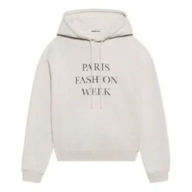 SS21 Moda Haftası Shrunk Kapüşonlu Sweatshirt Gri 657683TKV852984