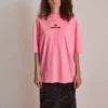 SS21 Nakışlı Yuvarlak Yaka Pembe 641532TJVA95764
