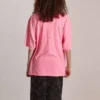 SS21 Nakışlı Yuvarlak Yaka Pembe 641532TJVA95764