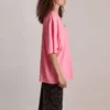 SS21 Nakışlı Yuvarlak Yaka Pembe 641532TJVA95764