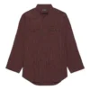 SS21 Oversize Ekose Uzun Kollu Gömlek Kahverengi 658806TKM366100
