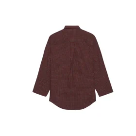 SS21 Oversize Ekose Uzun Kollu Gömlek Kahverengi 658806TKM366100