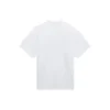 SS21 Retro Düz Dokuma Geniş Kesim Kısa Kollu Unisex Beyaz Tişört 657059TKV949000