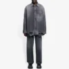 SS21 Yırtık Denim Gömlek Erkek Siyah 657610TBP191090