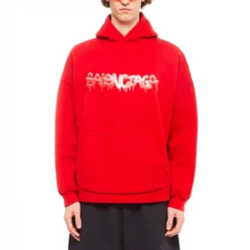 SS22 Logolu Kapüşonlu Sweatshirt “Kırmızı” 674986TLVF26407