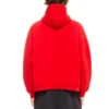 SS22 Logolu Kapüşonlu Sweatshirt “Kırmızı” 674986TLVF26407
