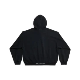 SS23 I love Balenciaga Kapüşonlu Sweatshirt “Siyah” 742603TOVH59034