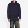 Tab Worn-Out Fermuarlı Kapüşonlu Kapüşonlular “Siyah” 697949TMVC21151