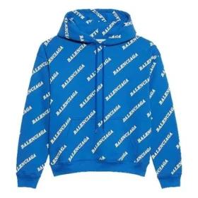 Tam Baskılı Alfabe Logolu Kapüşonlu İpli Kapüşonlu Sweatshirt Mavi 612959TIV715011 Tam Baskılı Alfabe Logolu Kapüşonlu İpli Kapüşonlu Sweatshirt Mavi 612959TIV715011