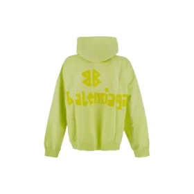 Tape Type Yırtık Cepli Oversized Kapüşonlular “Fluo Sarı” 744441TOVB17204