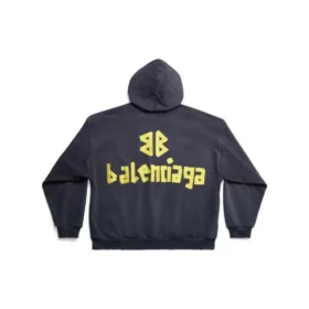 Tape Type Yırtık Cepli Oversized Kapüşonlular “Lacivert” 744441TOVB14140