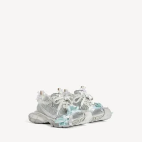 Taupe/beyaz/açık mavi renkli kadın 3XL bağcıklı Sneaker’lar