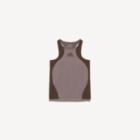 Taupe/moka renkli kadın teknik giyim dikişsiz atlet Taupe/moka renkli kadın teknik giyim dikişsiz atlet