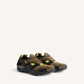 Taupe/Siyah/Neon sarısı renkli erkek yürüyüş sneaker’ı