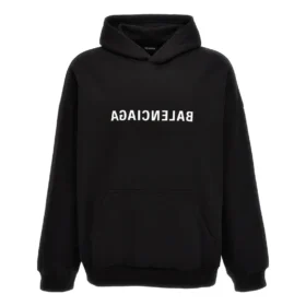 Ters Logo Kapüşonlu Sweatshirt “Siyah” 674986TNVR31070