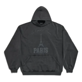 The Capital Of Fashion Kapüşonlu Sweatshirt Geniş Kesim “Black Faded” 803265TRVN41048
