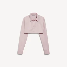 Tozlu pembe renkli kadın kısa gömleği Tozlu pembe renkli kadın kısa gömleği