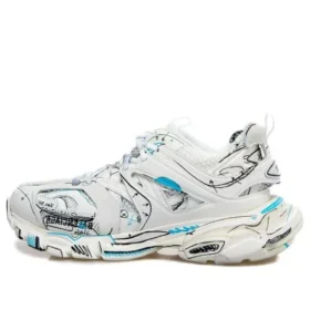 Track 1.0 Sneaker’lar “Beyaz Mavi File ve Naylon Graffiti” 542023W3SRA9014