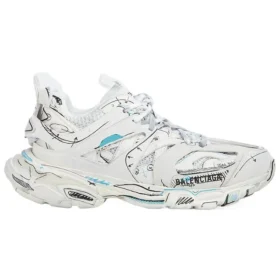 Track 1.0 Sneaker’lar “Beyaz Mavi File ve Naylon Grafiti” 542436W3SRA9014