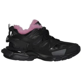 Track Sneaker’lar “Siyah Suni Kürk Pembe” 668555W3CQ61050