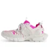 Track Sock Sneaker’lar “Beyaz ve Neon Pembe Örgü ve Naylon” 736328W3SKC9055