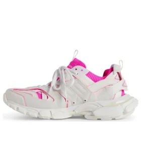 Track Sock Sneaker’lar “Beyaz ve Neon Pembe Örgü ve Naylon” 736328W3SKC9055