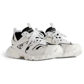 Track Sock Sneaker’lar “Beyaz ve Siyah Örgü ve Naylon” 736330W3SKC9010