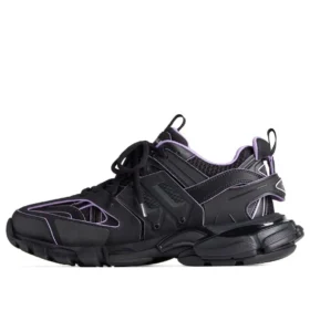 Track Sock Sneaker’lar “Siyah ve Açık Mor Örgü ve Naylon” 736328W3SKC1058