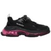 Triple S “Şeffaf Taban – Siyah Pembe Neon” 544351W2FR11053