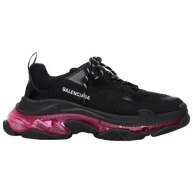Triple S “Şeffaf Taban – Siyah Pembe Neon” 544351W2FR11053