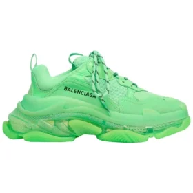 Triple S Şeffaf Tabanlı Spor Ayakkabı “Neon Yeşil” 544351W2CF13801