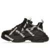 Triple S Logolu Sneaker’lar “Siyah” 536737W2FAB1090