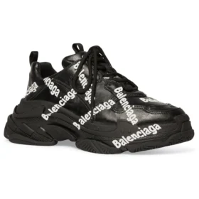 Triple S Logolu Sneaker’lar “Siyah” 536737W2FAB1090