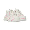 Triple S Logotype Sneaker’lar “Beyaz ve Pembe Teknik Malzeme” 654251W2FAB9050